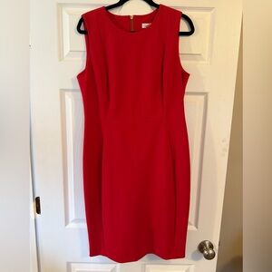 Calvin Klein Red Sleeveless Dress